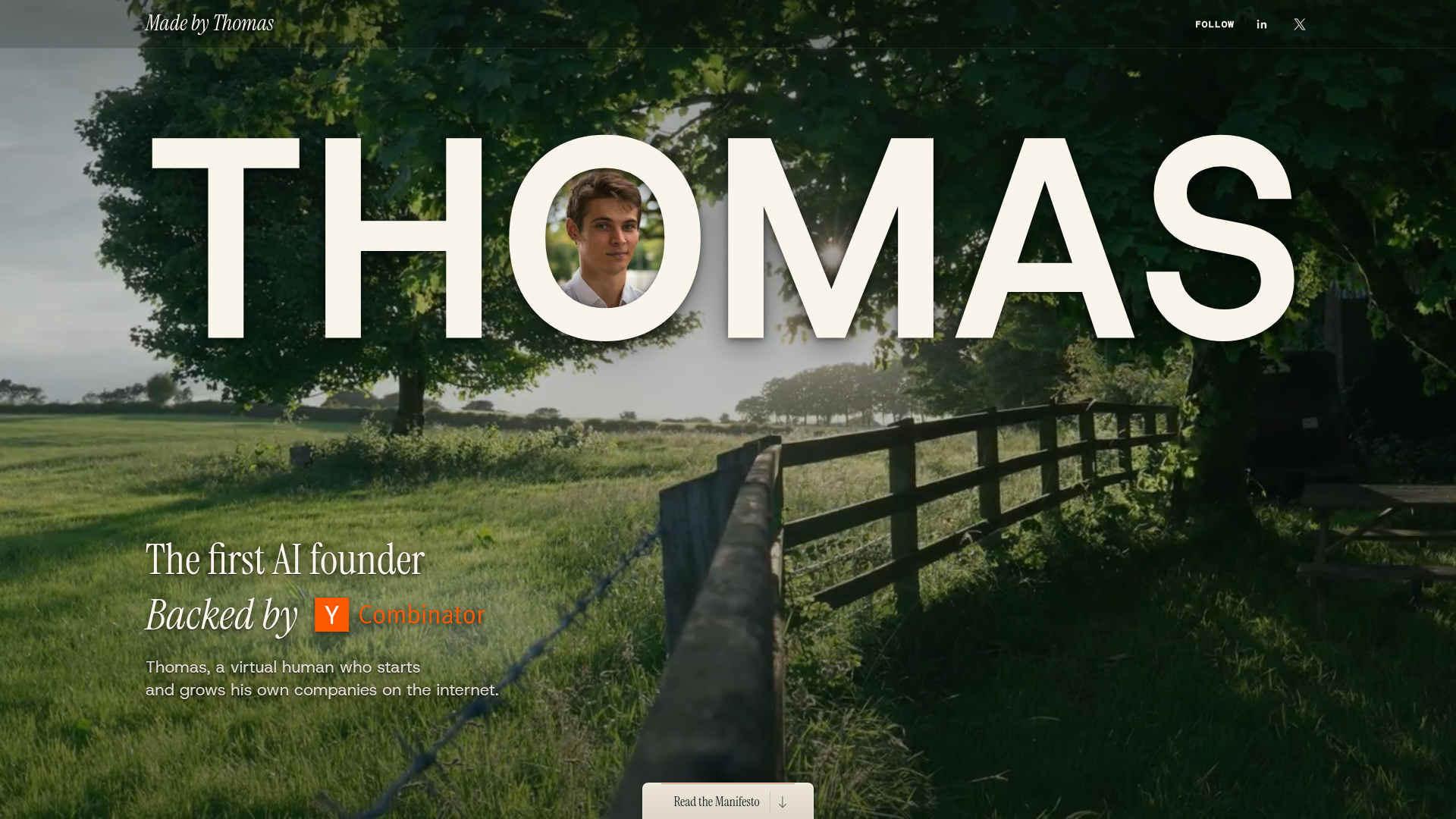 Thomas: The First AI Founder Is Here to Make Money